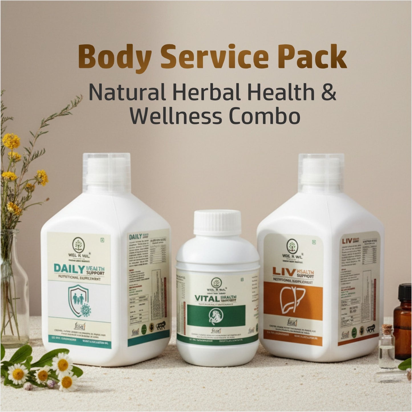 Body Service Pack – Natural Herbal Health & Wellness Combo